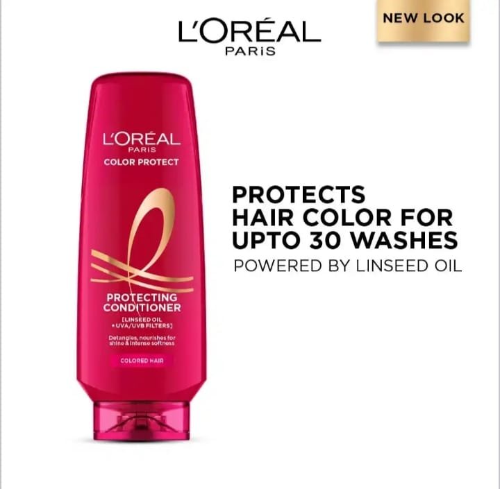 LOREAL COLOR PROTECTING CONDITIONER [ LINSEED OIL + UVA/UVB FILTERS ]