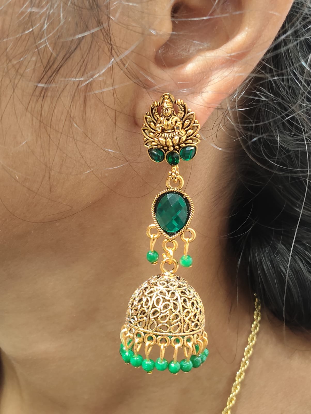 TEMPLE HANGING JHUMKA 38