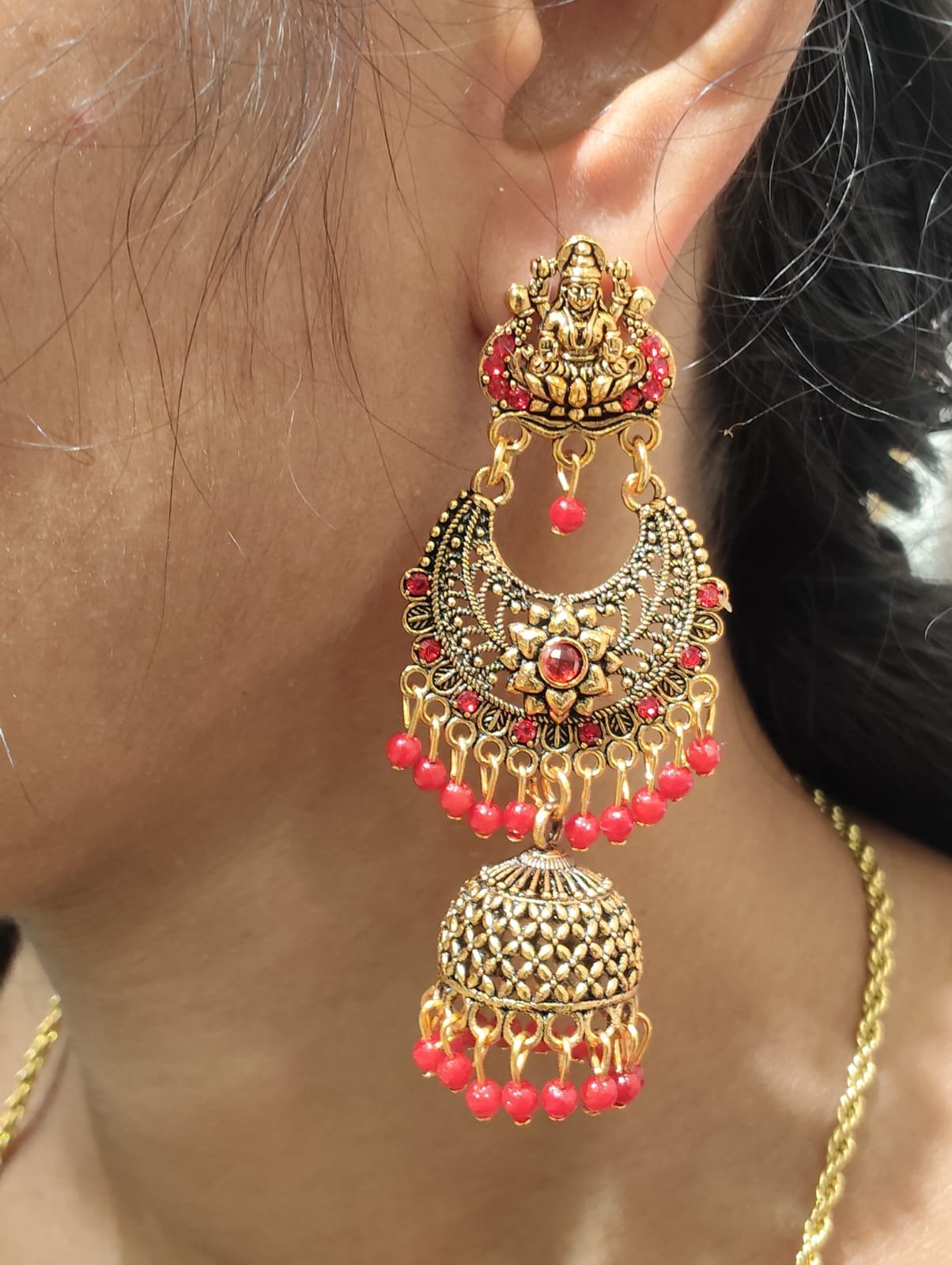 TEMPLE HANGING JHUMKA 34